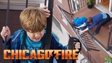 Little boy gets his head stuck in collapsing balcony railing | Chicago Fire