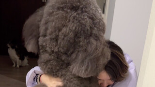 You're already holding me; what's wrong with me giving you a kiss?