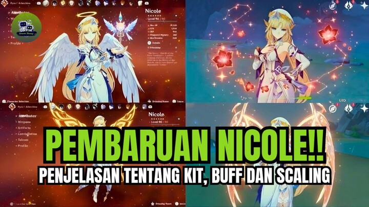 🔰 [NEWS GENSHIN] Nicole Gameplay Breakdown: Shield, Buff, dan Potensi Tim Terkuat‼️