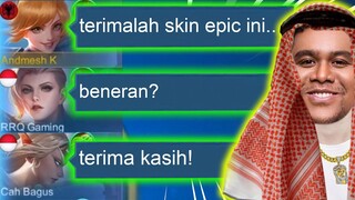 Prank Nyamar Jadi Andmesh, 1 Team Dapat Skin Epic - Mobile Legends