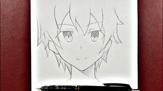 Easy anime drawing | how to draw anime boy step-by-step