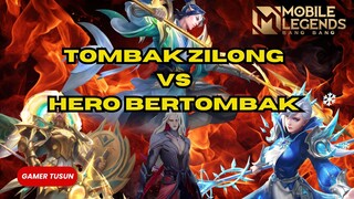 Tombak Zilong vs 3 Hero Senjata Tombak