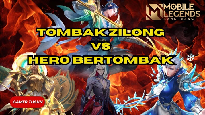 Tombak Zilong vs 3 Hero Senjata Tombak