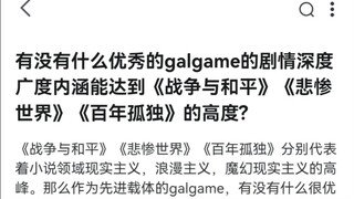 Galgame可以媲美世界文学名著吗？