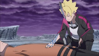 Momoshiki possui o corpo de Boruto na batalha contra Boro | Boruto