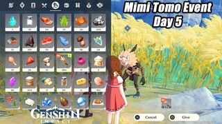 Mimi Tomo Event Day 5 Gameplay Guide - Overflowing Mastery Opening - Genshin Impact