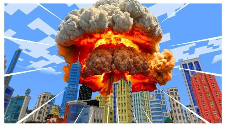 TNT Mod vs Città su Minecraft