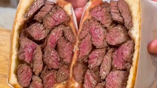 We found a small amount of bread in the meat.