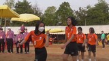 แข่งขันตะกร้อชายหาดหญิง ศรีสะเกษเกมส์ ทีมตะกร้อหญิงศรีสะเกษชนะนนทบุรี2-0เซ็ต การแข่งขันกีฬาแห่งชาติ