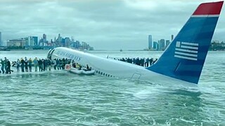 Pilot Makes An Emergency Landing On The River After His Plane Gets Hit By Birds