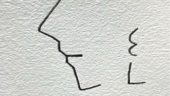 أبسط طريقة لرسم الوجه الجانبي فقط 7 و 3