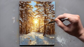 Landscape Painting Time-lapse | "Fresh Tracks"