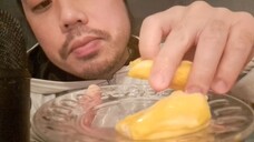 ASMR EATING SOUNDS - JACKFRUIT & COFFEE + LOVE TRIGGER WORDS