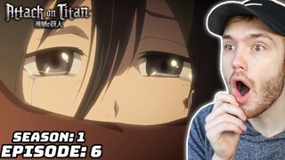 WAIT EREN AND MIKASA AREN'T RELATED?! MIKASA'S BACKSTORY - Attack on Titan Ep.6 (Season 1) REACTION