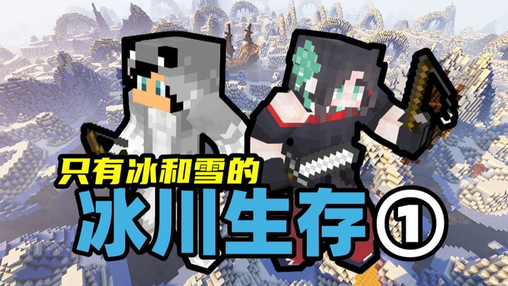 Minecraft: Survival in a world with only glaciers #01