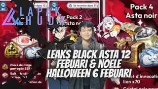 LEAK BLACK ASTA RILIS 12 FEBUARI & NOELE HALLOWEEN 6 FEBUARI 🍀 BLACK CLOVER MOBILE