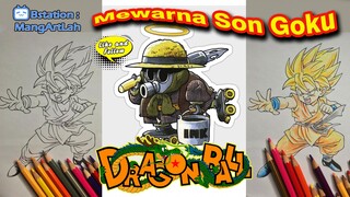 Mewarna Son Goku dari anime Dragon Ball