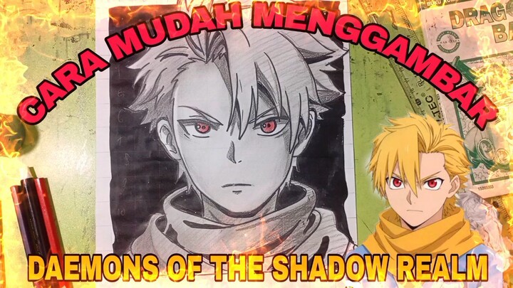 cara mudah menggambar anime daemons of the shadow realm