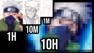 Drawing CHALLENGE |1M, 10M, 1H, 10H| KAKASHI [Naruto]