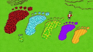 Mikey & JJ Found ALL SIZES FOOTPRINT in Minecraft (Maizen)