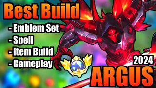 ARGUS BEST BUILD 2024 | TOP 1 GLOBAL ARGUS BUILD | ARGUS - MOBILE LEGENDS | MLBB