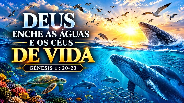 “Deus enche as águas e os céus de vida”