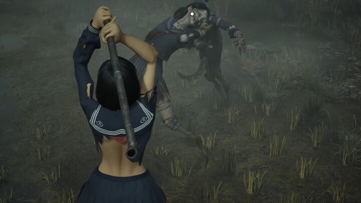 Sis Cewek Chuko Hancurkan Manusia Jerami Mengerikan dengan Palu