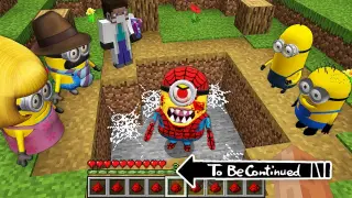 HOW THE MINIONS SAVED THE SPIDER MINION.EXE in Minecraft - Gameplay Movie traps