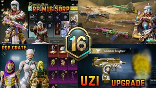 ROYAL PASS MONTH 16 | 1 TO 50RP LEAKS | NEXT PDP CRATE | UZI UPGRADE | NEXT CLASSIC CRATE | RP M16