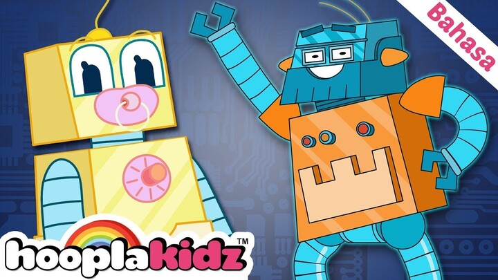 Lagu Keluarga Jari Robot | Lagu Anak Anak | HooplaKidz Bahasa Indonesia
