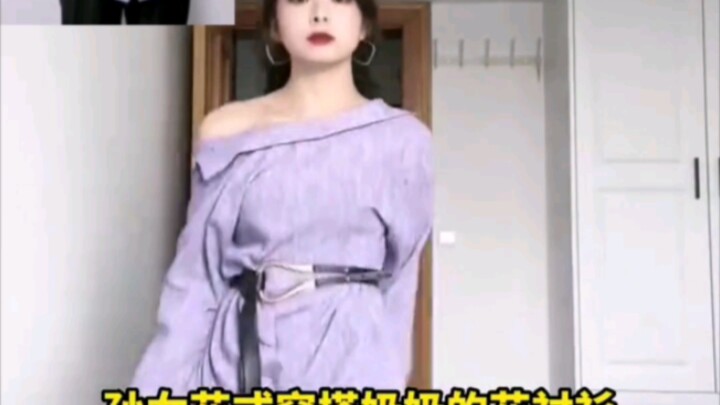 Cucu Berpenampilan Kreatif dengan Kemeja Bunga Milik Nenek