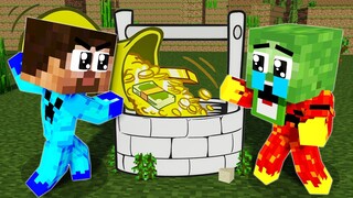 Monster School: Fire Baby Zombie War ICE Herobrine because Mom - Sad Story - Minecraft Animation