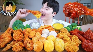 ASMR MUKBANG 후참잘 & 치즈볼 & 양념 치킨먹방! FRIED CHICKEN & CHEESE BALL EATING SOUND!