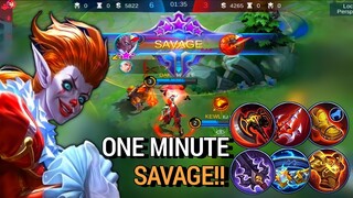 ONE MINUTE SAVAGE | KARRIE BEST BUILD 2021 - MASTER BODAK MLBB