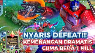 U-LIN GAME || NYARIS DEFEAT!! SATU KILL PENYELAMAT KEMENANGAN 🔥 . MLBB . MOBILE LEGENDS