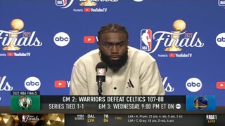 "They got away with lots of stuff tonight" Jaylen Brown on Warriors dirty play to Celtics NBA Finals