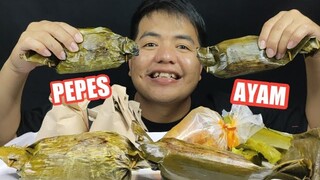 MUKBANG PEPES AYAM, NASI UDUK DAN JENGKOL-(pertama kali nyoba pepes ayam)