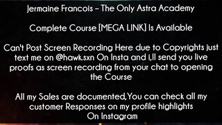 Jermaine Francois Course The Only Astra Academy Download