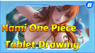 SakimiChan (ilustrator Kanada) / Tablet Drawing / Nami One Piece / Kecepatan Enam Kali_6