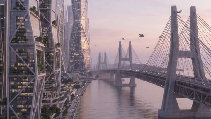 AI Art futuristic city