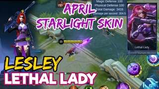 APRIL STARLIGHT SKIN - LESLEY LETHAL LADY | MOBILE LEGENDS