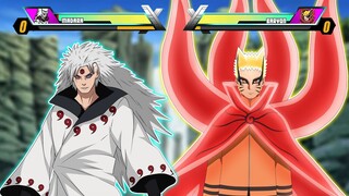 MADARA SIX PATHS VS NARUTO BARYON MODE | Anime Mugen