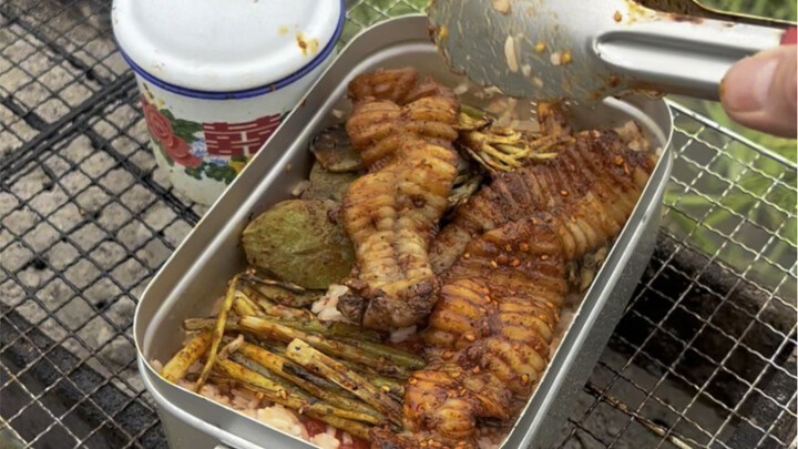 Nướng tim phổi, tạm ăn vậy