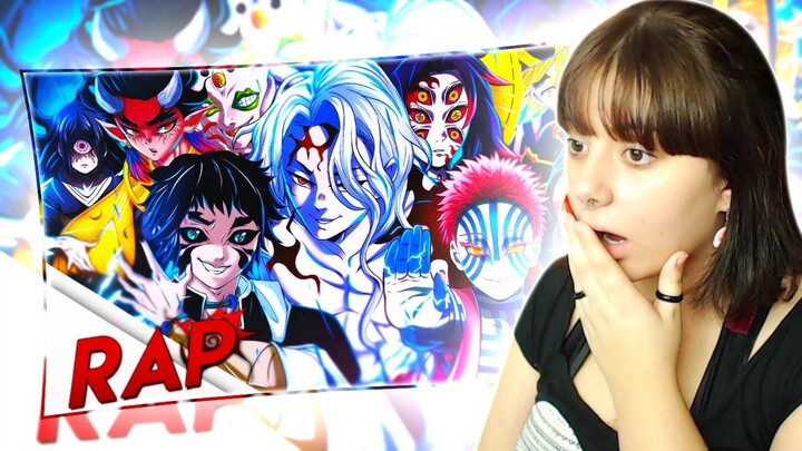 REACT | Rap dos 12 Kizuki (Demon Slayer: Kimetsu no Yaiba) | Sting ‹ Aline ›