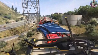 Liệu có thể chặn được tàu hoả trong GTA 5? - (100 tank & máy bay chiến đấu) #gta #game