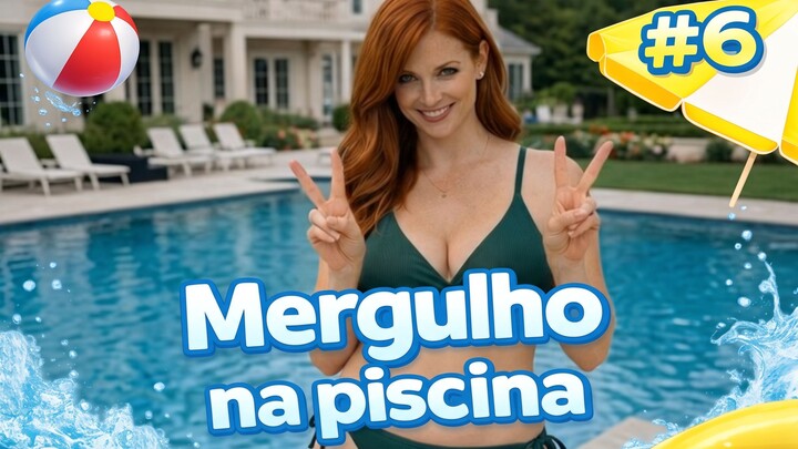 Mergulho rápido na piscina