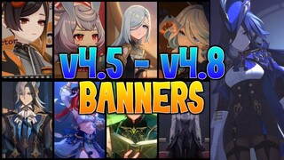 UPDATED! Version 4.5 to 4.8 Banners Roadmap Including Reruns - Genshin Impact