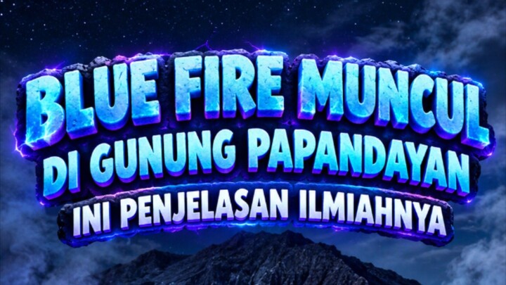 BLUE FIRE MUNCUL DI GUNUNG PAPANDAYAN INI PENJELASAN ILMIAHNYA