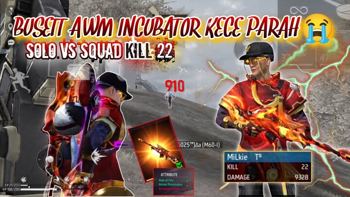 REVIEW AWM INCUBATOR TERBARU! KECE PARAH😭 SOLO VS SQUAD KILL 22!!