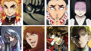 《鬼灭之刃》与《JOJO》有多少相同声优的角色？